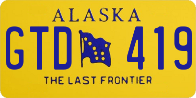 AK license plate GTD419