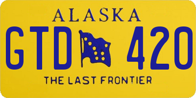 AK license plate GTD420