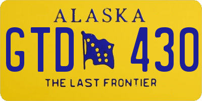 AK license plate GTD430