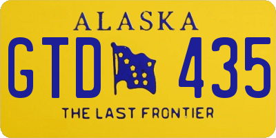 AK license plate GTD435