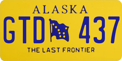 AK license plate GTD437