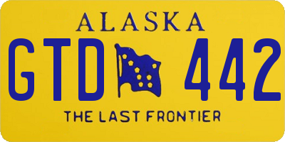 AK license plate GTD442