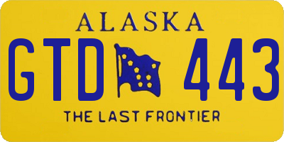 AK license plate GTD443