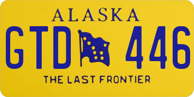 AK license plate GTD446