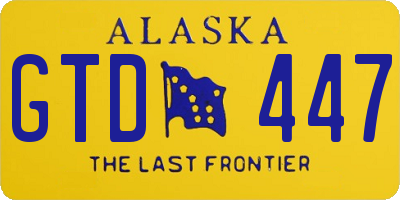 AK license plate GTD447