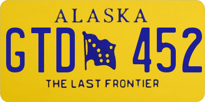 AK license plate GTD452