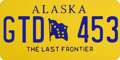 AK license plate GTD453