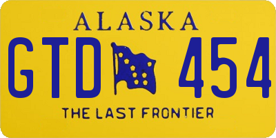 AK license plate GTD454