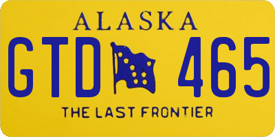 AK license plate GTD465