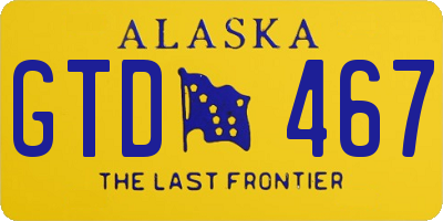 AK license plate GTD467