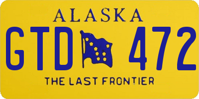 AK license plate GTD472
