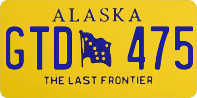 AK license plate GTD475