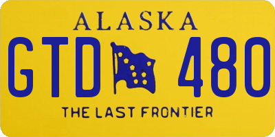 AK license plate GTD480