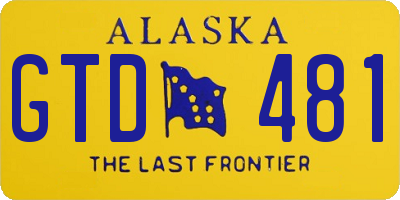 AK license plate GTD481