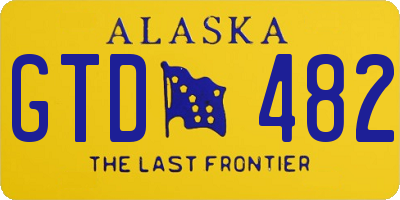 AK license plate GTD482