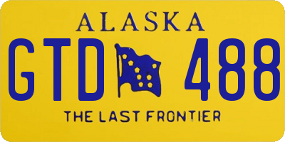 AK license plate GTD488