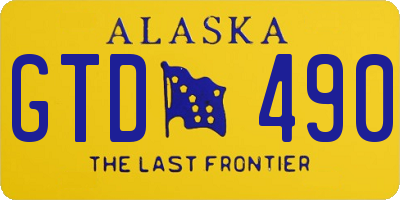 AK license plate GTD490