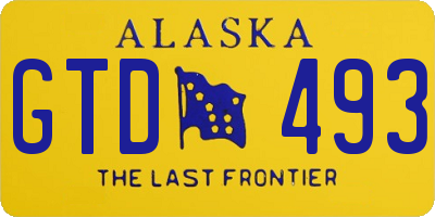 AK license plate GTD493