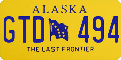 AK license plate GTD494