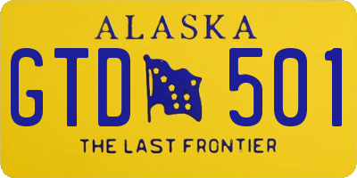 AK license plate GTD501