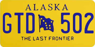 AK license plate GTD502