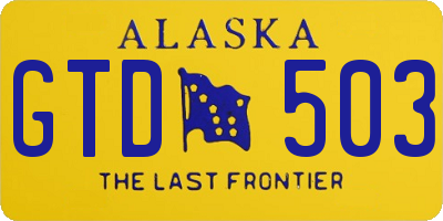 AK license plate GTD503