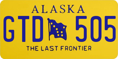 AK license plate GTD505