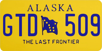 AK license plate GTD509