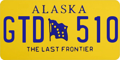 AK license plate GTD510