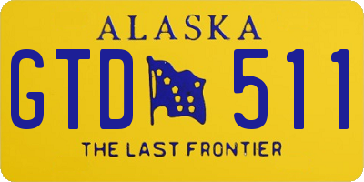 AK license plate GTD511