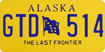 AK license plate GTD514