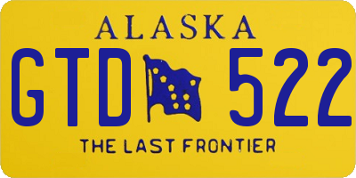 AK license plate GTD522