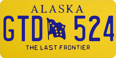 AK license plate GTD524