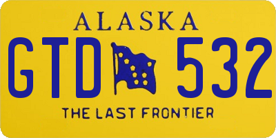 AK license plate GTD532