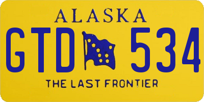 AK license plate GTD534