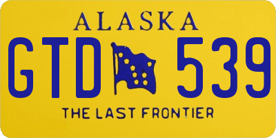 AK license plate GTD539