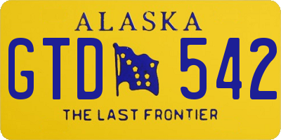 AK license plate GTD542