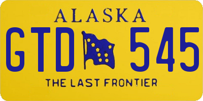 AK license plate GTD545