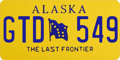 AK license plate GTD549