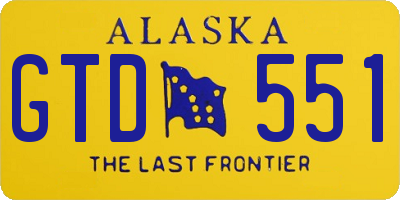 AK license plate GTD551