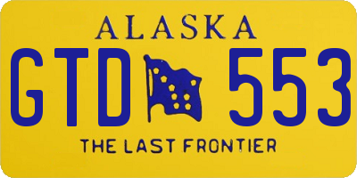 AK license plate GTD553