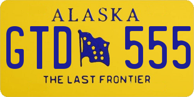 AK license plate GTD555