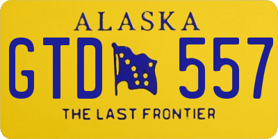 AK license plate GTD557