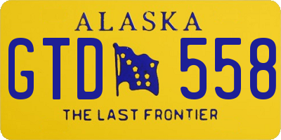 AK license plate GTD558