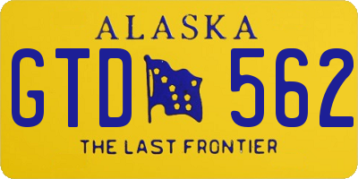 AK license plate GTD562