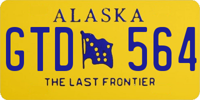 AK license plate GTD564