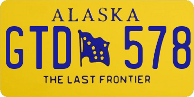 AK license plate GTD578