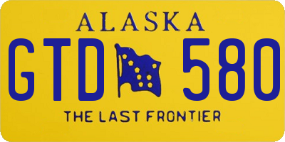 AK license plate GTD580