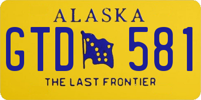 AK license plate GTD581