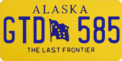 AK license plate GTD585